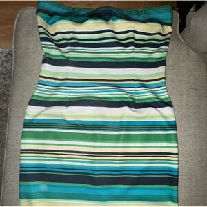 Strapless multicolored dress